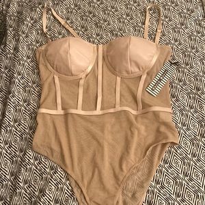 Haute Monde bodysuit; dusty blush; size M